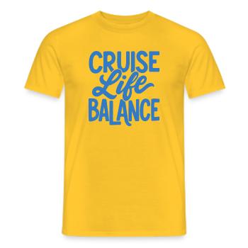 Cruise Life Balance - Männer T-Shirt - Gelb - Vorne - AI Model Male 178 dark (178cm)