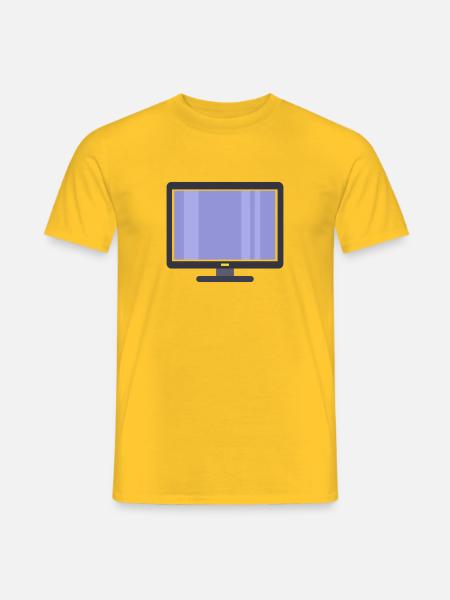 Fernsehen - Männer T-Shirt - Gelb