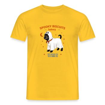 Ghost Pup Bäckerei-Tee - Männer T-Shirt - Gelb - Vorne - AI Model Male 178 dark (178cm)