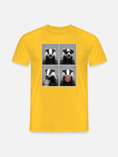 Dachse Dachs - Männer T-Shirt - Gelb