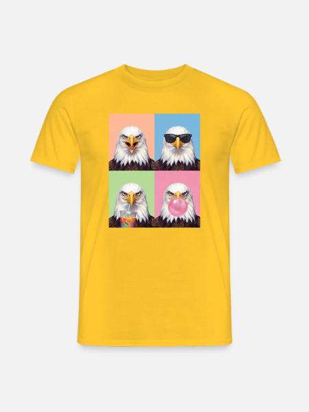 Eagle Adler - Männer T-Shirt - Gelb