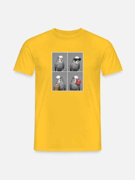 Wellensittiche Wellensittich - Männer T-Shirt - Gelb