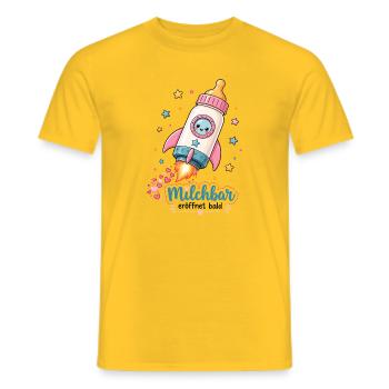 Milchbar Baby Fläschchen Lustiges Baby Motiv - Männer T-Shirt - Gelb - Vorne - AI Model Male 178 dark (178cm)