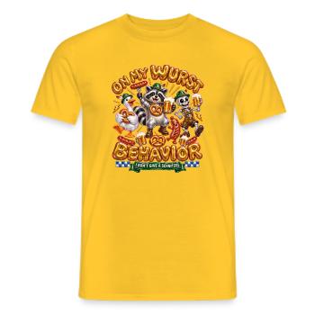 Auf meinem Wurst Behavior Bier Festival - Männer T-Shirt - Gelb - Vorne - AI Model Male 178 dark (178cm)