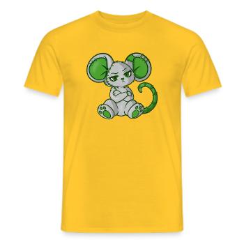 Lyra (Bella Donna‘s wicked world) - Männer T-Shirt - Gelb - Vorne - AI Model Male 178 dark (178cm)