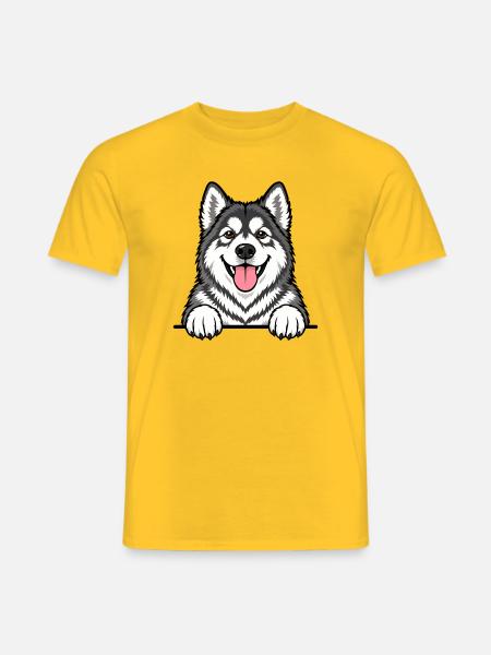 Alaskan Malamute - Männer T-Shirt - Gelb