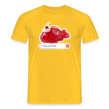 NOAI Quallen - Männer T-Shirt - Gelb - Vorne - AI Model Male 178 dark (178cm)