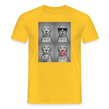 Geparde Gepard - Männer T-Shirt - Gelb - Vorne - AI Model Male 178 dark (178cm)