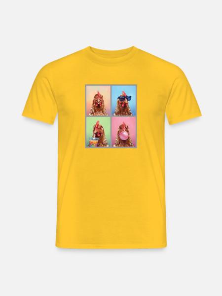 Hühner Huhn - Männer T-Shirt - Gelb