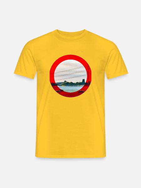 Rotkreis-Landschaft - Männer T-Shirt - Gelb