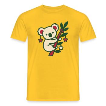Koala Weihnachten Clipart - Männer T-Shirt - Gelb - Vorne - AI Model Male 178 dark (178cm)