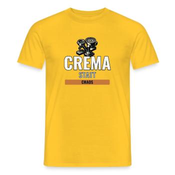 Hobby Barista Geschenk für den ersten Siebträger - Männer T-Shirt - Gelb - Vorne - AI Model Male 178 dark (178cm)