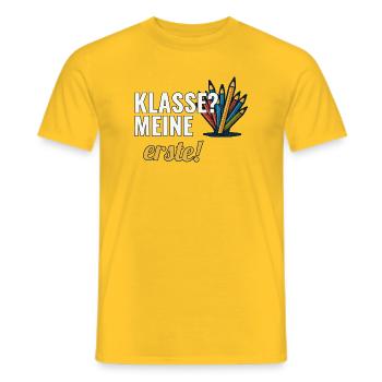 Grundschullehrerin Geschenk für die erste Klasse - Männer T-Shirt - Gelb - Vorne - AI Model Male 178 dark (178cm)