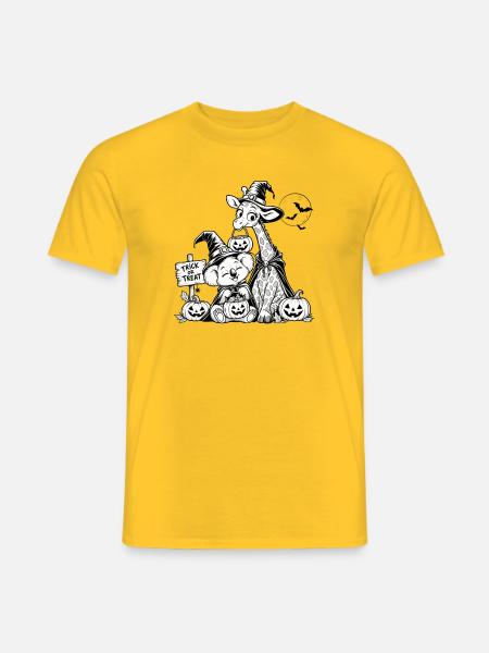 Süßes-oder-Saures-lustiges Halloween-Design - Männer T-Shirt - Gelb