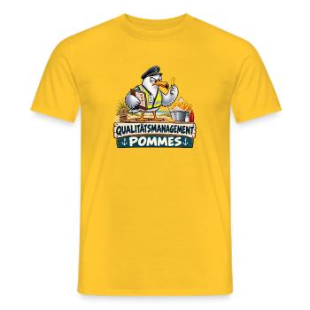 Qualitätsmanagement Pommes - Männer T-Shirt - Gelb - Vorne - AI Model Male 178 dark (178cm)