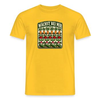 Wächst bei mir Gemüse - Männer T-Shirt - Gelb - Vorne - AI Model Male 178 dark (178cm)