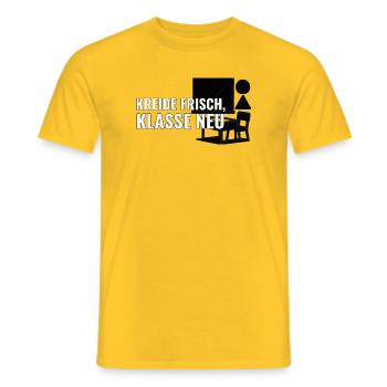 Geschenk für Lehrkräfte zum Start an neuer Schule - Männer T-Shirt - Gelb - Vorne - AI Model Male 178 dark (178cm)