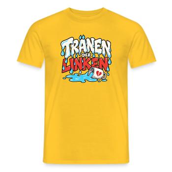 Tränen der Linken Linke Tränen - Männer T-Shirt - Gelb - Vorne - AI Model Male 178 dark (178cm)