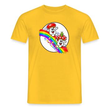 file_000000002300820a9cfff0d3fa8975d3 - Männer T-Shirt - Gelb - Vorne - AI Model Male 178 dark (178cm)