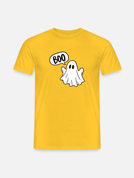 BOO – Süßer Halloween Geist - Männer T-Shirt - Gelb