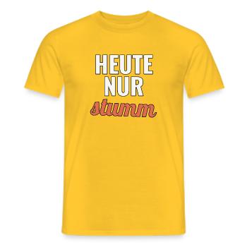 Homeoffice Geschenk für volle Meetingtage - Männer T-Shirt - Gelb - Vorne - AI Model Male 178 dark (178cm)