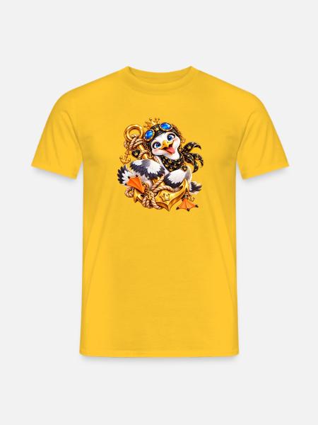 Königliche Möwe Nautik‑Schmuck - Männer T-Shirt - Gelb