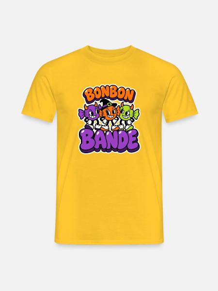 Bonbon Bande - Halloween Süßigkeiten - Männer T-Shirt - Gelb