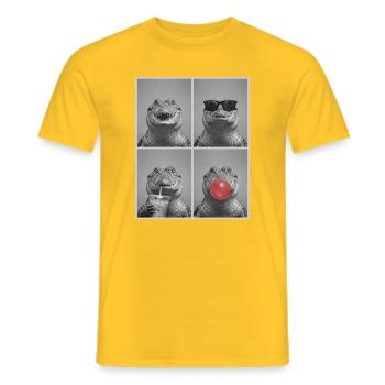 Krokodile Krokodil - Männer T-Shirt - Gelb - Vorne - AI Model Male 178 dark (178cm)