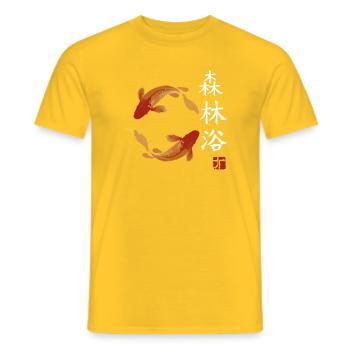 japan Fische japanisch anime asiatisch - Männer T-Shirt - Gelb - Vorne - AI Model Male 178 dark (178cm)
