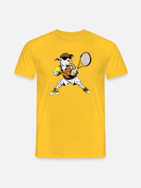 Kühe Tennis - Männer T-Shirt - Gelb