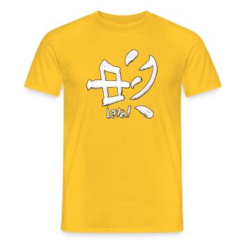 Loyalitätsbürsten-Logo - Männer T-Shirt - Gelb - Vorne - AI Model Male 178 dark (178cm)