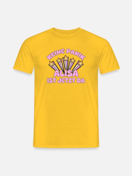 Spruch Alisa - Männer T-Shirt - Gelb