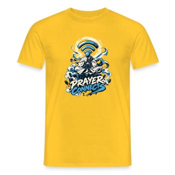 Gebet verbindet Wifi Zen Illustration - Männer T-Shirt - Gelb - Vorne - AI Model Male 178 dark (178cm)