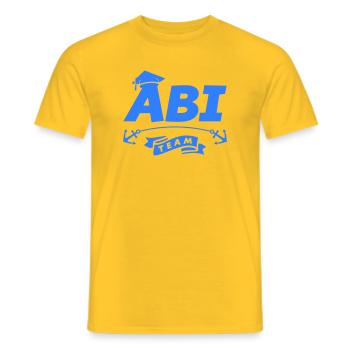 Abi Team Abschlussanker - Männer T-Shirt - Gelb - Vorne - AI Model Male 178 dark (178cm)