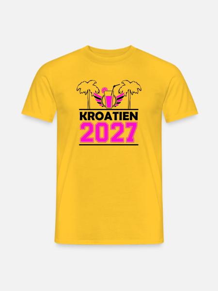2027 Kroatien - Männer T-Shirt - Gelb