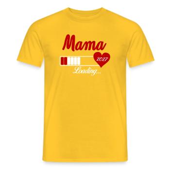 Mama Loading 2027 Herz - Männer T-Shirt - Gelb - Vorne - AI Model Male 178 dark (178cm)