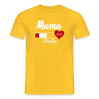 Mama Loading 2027 Herz - Männer T-Shirt - Gelb - Vorne - AI Model Male 178 dark (178cm)