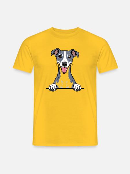 Whippet - Männer T-Shirt - Gelb