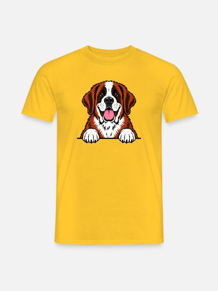 Bernhardiner - Männer T-Shirt - Gelb
