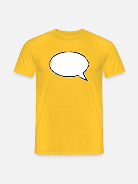 Sprechblase weiss used - Männer T-Shirt - Gelb