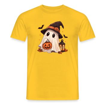 Süßer Geist mit Hexenhut - Männer T-Shirt - Gelb - Vorne - AI Model Male 178 dark (178cm)