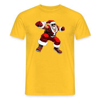 Boxer Weihnachten - Männer T-Shirt - Gelb - Vorne - AI Model Male 178 dark (178cm)