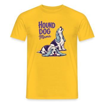 Hound Dog Mama - Männer T-Shirt - Gelb - Vorne - AI Model Male 178 dark (178cm)