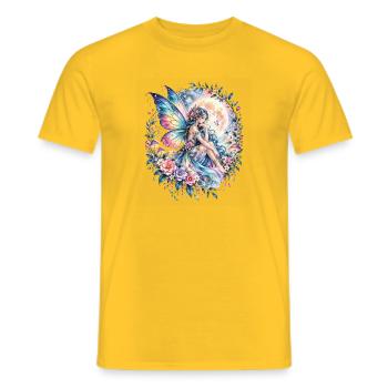 Mond, Fee, Feenfigur - Männer T-Shirt - Gelb - Vorne - AI Model Male 178 dark (178cm)