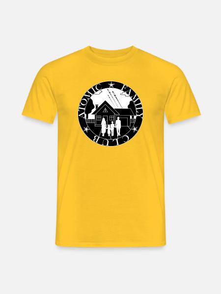 Familie im Kosmischen Haus - Männer T-Shirt - Gelb