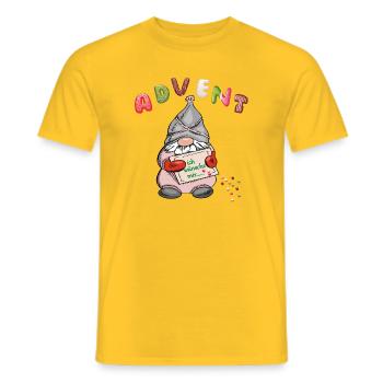 Advent - Männer T-Shirt - Gelb - Vorne - AI Model Male 178 dark (178cm)