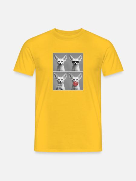 Wüstenfuchs Fennek - Männer T-Shirt - Gelb