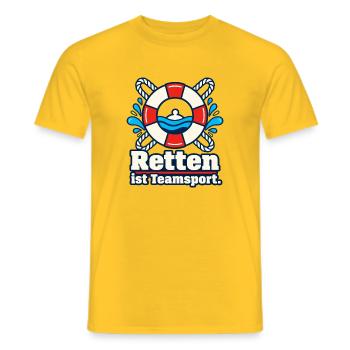 Rettungsschwimmer Lifeguard Team Wasserrettung - Männer T-Shirt - Gelb - Vorne - AI Model Male 178 dark (178cm)