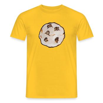 Charmantes Chip-Keks-Muster - Männer T-Shirt - Gelb - Vorne - AI Model Male 178 dark (178cm)