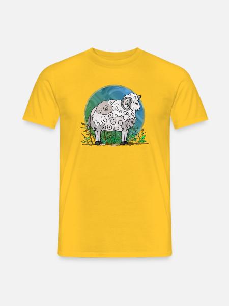 Widder - Männer T-Shirt - Gelb